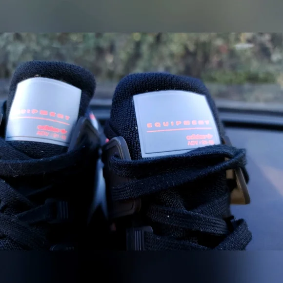 Adidas EQT Black and White Sneakers Men Size 12 - Picture 4 of 6